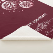 メリークリスマススノーフレークオーナメント シェルパブランケット (3/4)