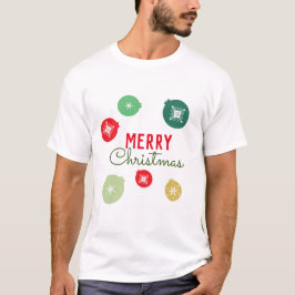 メリークリスマススノーフレークオーナメント Tシャツ