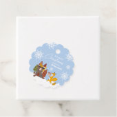 メリークリスマススノーフレークキツネ動物 フェイバータグ (インサイチュ)