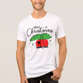 メリークリスマススノーフレークキャンペースクリスマスツリー トライブレンドＴシャツ (正面)