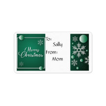 メリークリスマススノーフレークギフトラベル