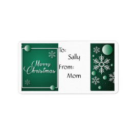 メリークリスマススノーフレークギフトラベル ラベル