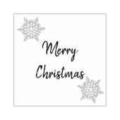 メリークリスマススノーフレークゴムのスタンプ ラバースタンプ (インプリント)
