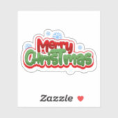 メリークリスマススノーフレークシール シール (シート)