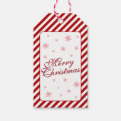メリークリスマススノーフレークスギフトラベル ギフトタグ (正面)