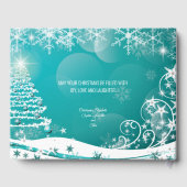 メリークリスマススノーフレークスツリーの花と星 ゲストブック (裏面)