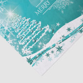 メリークリスマススノーフレークスツリーの花と星 薄葉紙 (詳細)