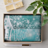 メリークリスマススノーフレークスツリーの花と星 薄葉紙 (ギフト)