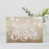 メリークリスマススノーフレークスフラット シーズンカード (スタンド正面)