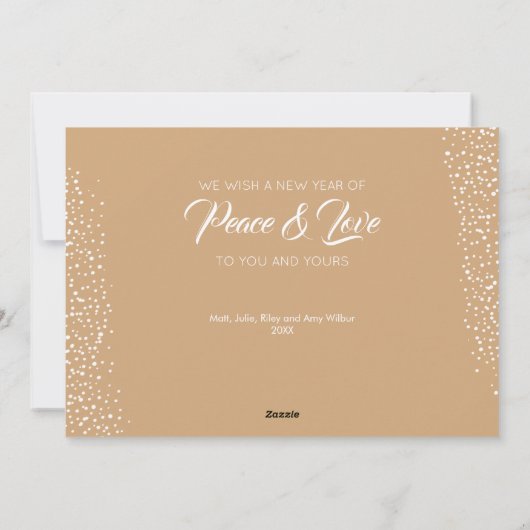 メリークリスマススノーフレークスフラット シーズンカード (裏面)