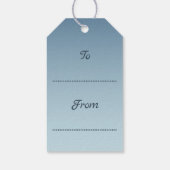 メリークリスマススノーフレークスブルーホリデー ギフトタグ (裏面)