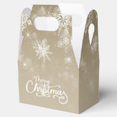 メリークリスマススノーフレークスベージュホリデー フェイバーボックス (オープン)