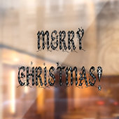 メリークリスマススノーフレークスホームデコールストアビニル ウィンドウサイン (シート2)