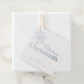 メリークリスマススノーフレークネーム金ゴールドまたはシルバーフォイル フェイバータグ (箱)