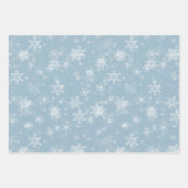 メリークリスマススノーフレークピンクグリーティングホリデー ラッピングペーパーシート (正面3)