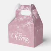 メリークリスマススノーフレークピンク フェイバーボックス (裏面サイド)