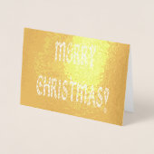 メリークリスマススノーフレークフォントツリーバース 箔カード (正面)