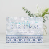 メリークリスマススノーフレークフォークパターン4写真 シーズンカード (スタンド正面)