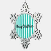 メリークリスマススノーフレークフレームオーナメント スノーフレークピューターオーナメント (右)