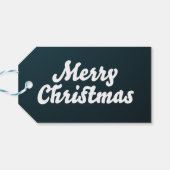 メリークリスマススノーフレークブルー ギフトタグ (裏面横)