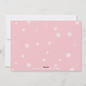 メリークリスマススノーフレークホリデーフォトカード シーズンカード (裏面)