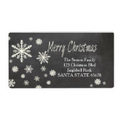 メリークリスマススノーフレークホリデー住所 シール (正面)