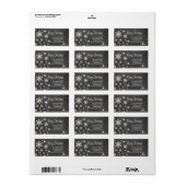 メリークリスマススノーフレークホリデー住所 シール (フルシート)