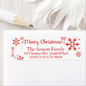 メリークリスマススノーフレークホリデー住所 シール (インサイチュ)