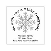 メリークリスマススノーフレークホリデー差出人住所 セルフインキングスタンプ (デザイン)