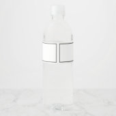 メリークリスマススノーフレークモダンミニマリストホワイト ペットボトルラベル (裏面)