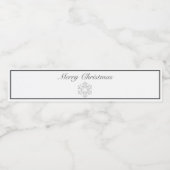 メリークリスマススノーフレークモダンミニマリストホワイト ペットボトルラベル (シングルラベル)