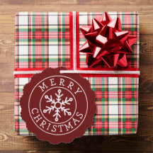 メリークリスマススノーフレークラベル