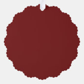 メリークリスマススノーフレークラベル オーナメントカード (裏面)