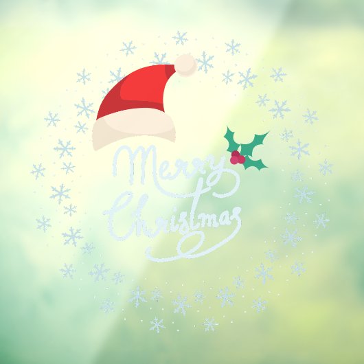 メリークリスマススノーフレークリースドア ウィンドウサイン (シート3)