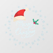 メリークリスマススノーフレークリースドア ウィンドウサイン (シート)
