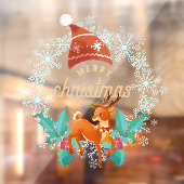 メリークリスマススノーフレークリースラインデアドア ウィンドウサイン (シート2)