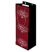 メリークリスマススノーフレークリースワインバッグトート ワインギフトバッグ (裏面アングル)