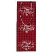 メリークリスマススノーフレークリースワインバッグトート ワインギフトバッグ (裏面)