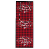 メリークリスマススノーフレークリースワインバッグトート ワインギフトバッグ (正面)