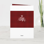 メリークリスマススノーフレークレッドバッファロー写真 シーズンカード (裏面)