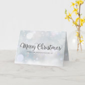 メリークリスマススノーフレーク企業のホリデー カード (黄色い花)