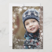 メリークリスマススノーフレーク写真 シーズンカード (正面)