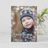 メリークリスマススノーフレーク写真 シーズンカード (スタンド正面)