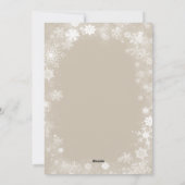 メリークリスマススノーフレーク写真 シーズンカード (裏面)