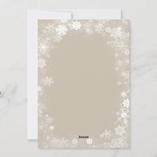 メリークリスマススノーフレーク写真 シーズンカード (裏面)