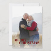 メリークリスマススノーフレーク写真 シーズンカード (正面)