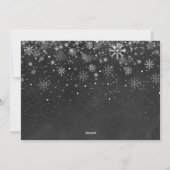 メリークリスマススノーフレーク写真Boho Chalkboard シーズンカード (裏面)