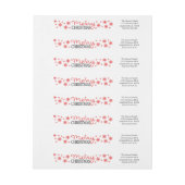 メリークリスマススノーフレーク周回ラベル ラップアラウンドラベル (シート)