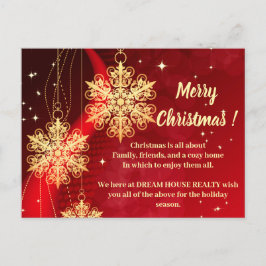 メリークリスマススノーフレーク実在エステート シーズンポストカード