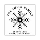 メリークリスマススノーフレーク差出人住所 ラバースタンプ (インプリント)